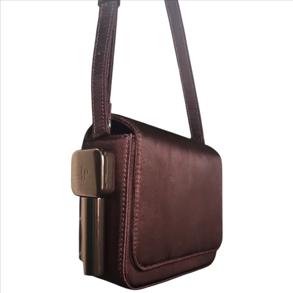 EDIE PARKER | Burn Leather Crossbody Bag Brown Minimal Shoulder Bag - Picture 4 of 10